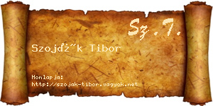 Szoják Tibor névjegykártya